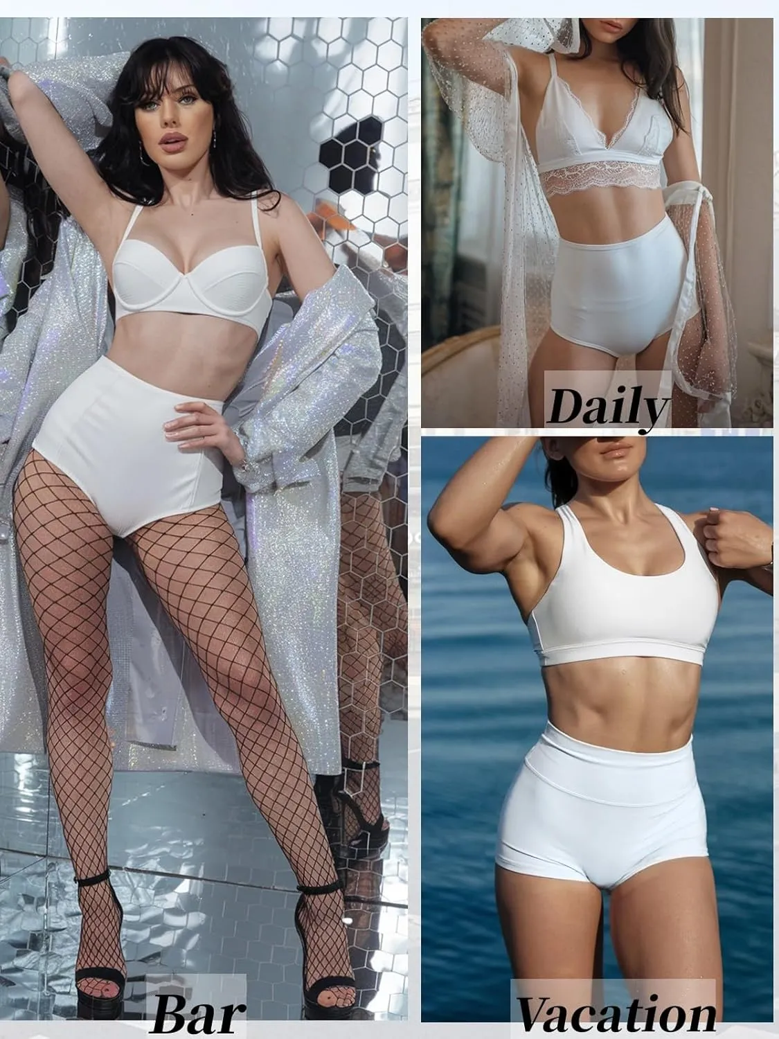 Booty Shorts for Women High Waist Butt Lifting Spandex Biker Yoga Gym Dance Hot Pants Rave Outfits
