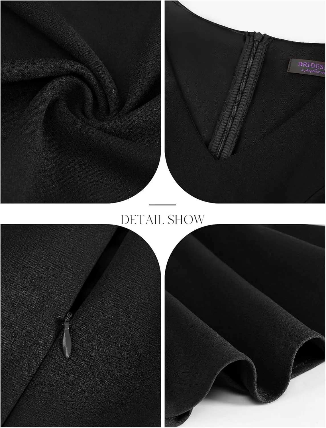 Bridesmay Wedding Guest Cocktail Dress 2025 Short Sleeve Modest A-Line Semi Formal Party Dress for Women