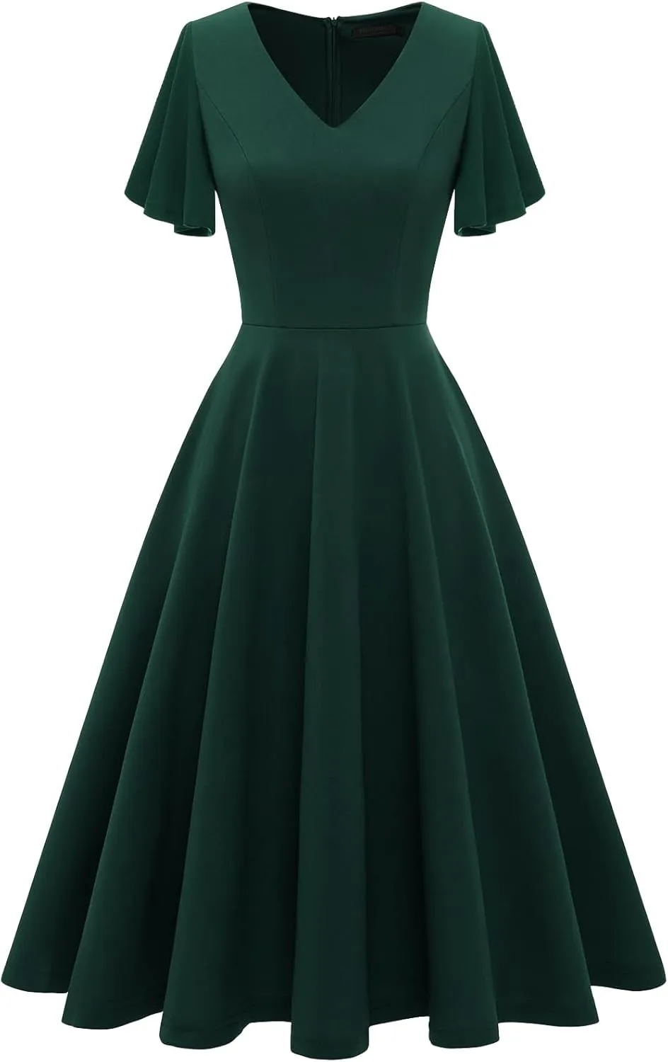 Bridesmay Wedding Guest Cocktail Dress 2025 Short Sleeve Modest A-Line Semi Formal Party Dress for Women