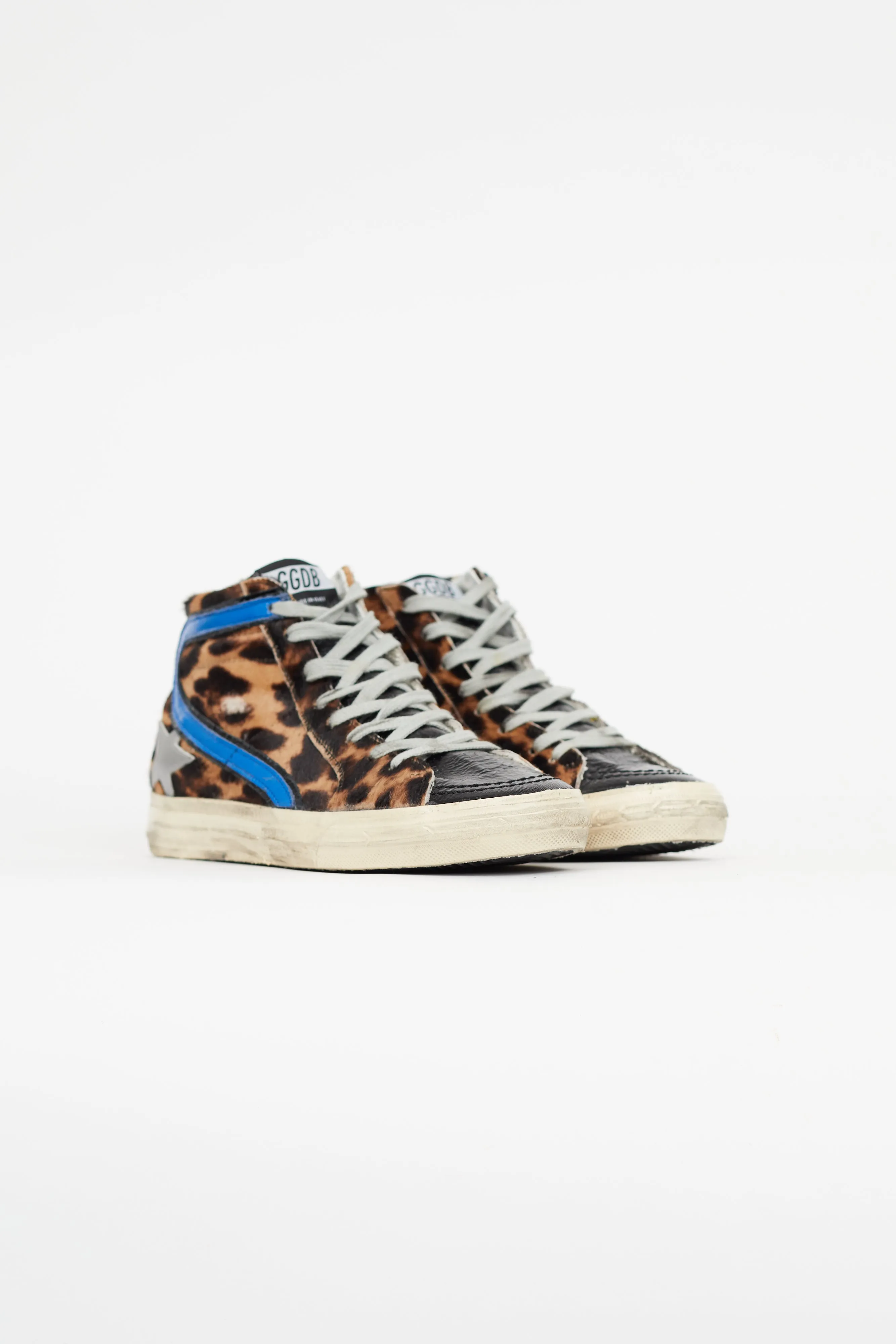 Brown & Multicolour Slide Ponyhair Sneaker