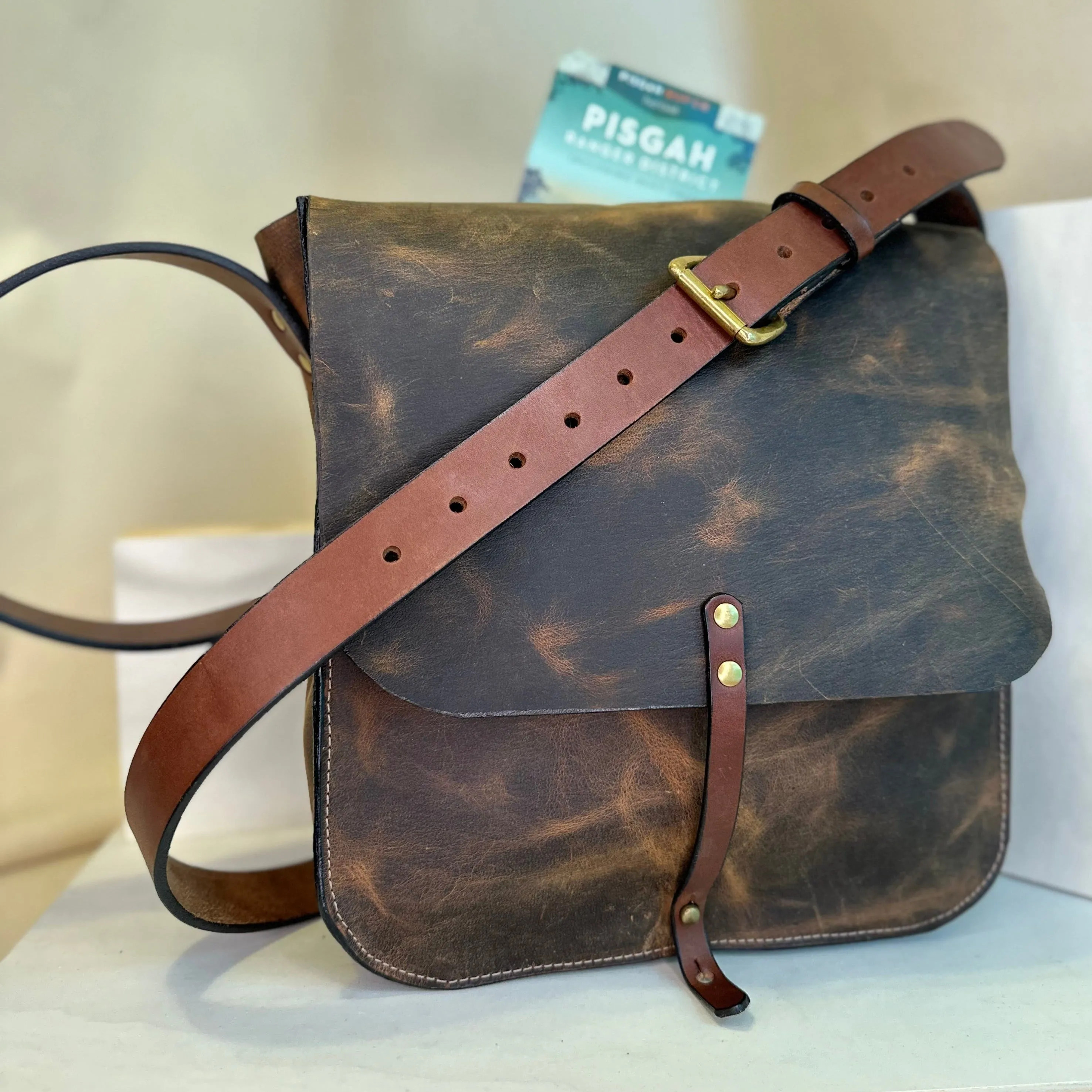 Brown Pull Up Forager Large Crossbody Bag