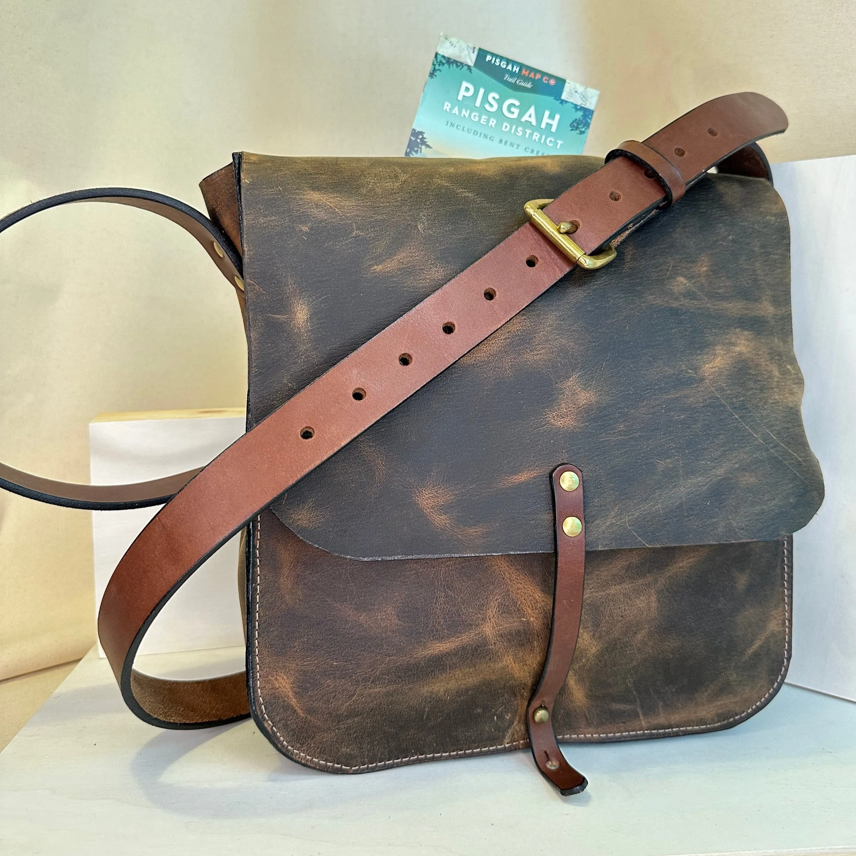 Brown Pull Up Forager Large Crossbody Bag