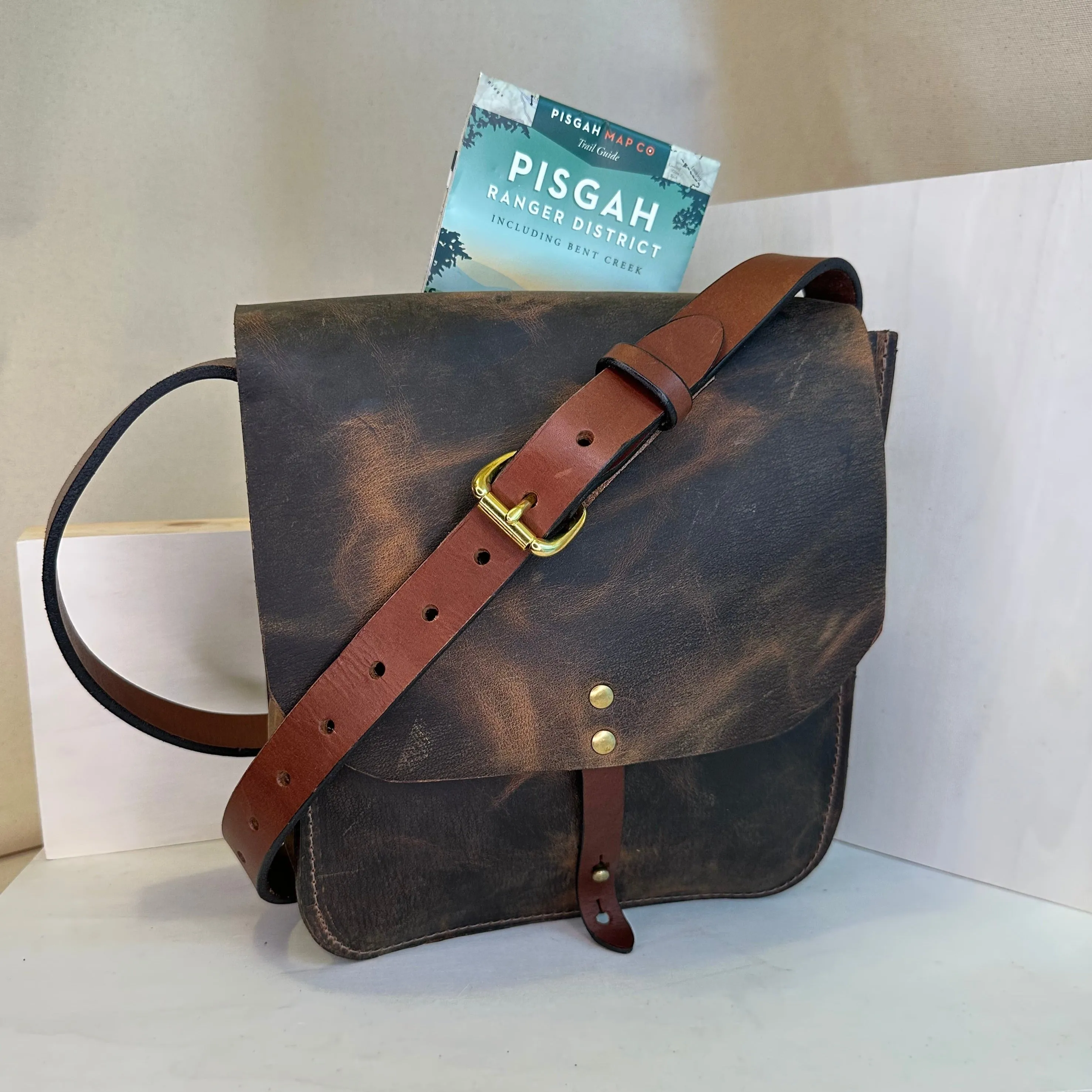 Brown Pull Up Forager Large Crossbody Bag