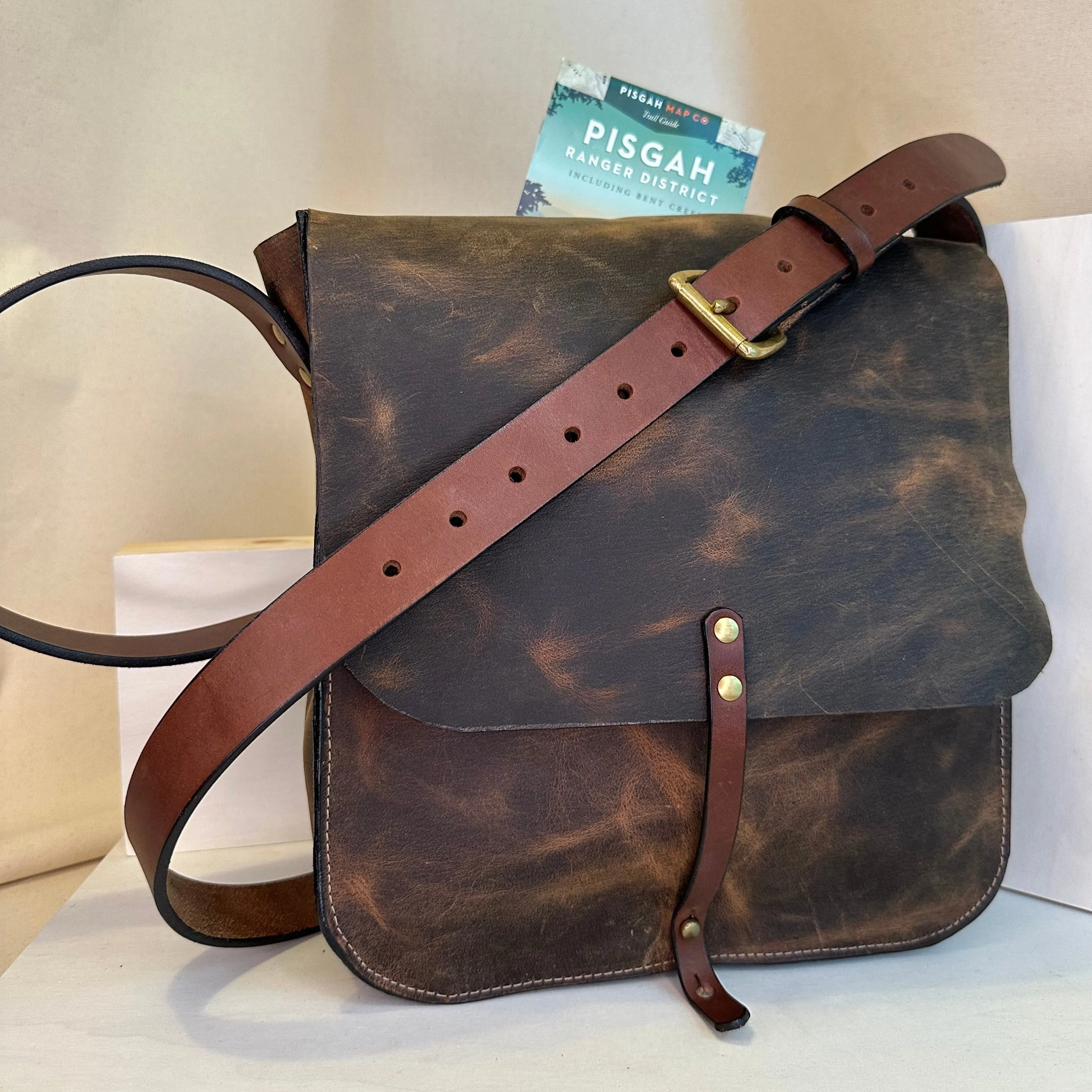 Brown Pull Up Forager Large Crossbody Bag