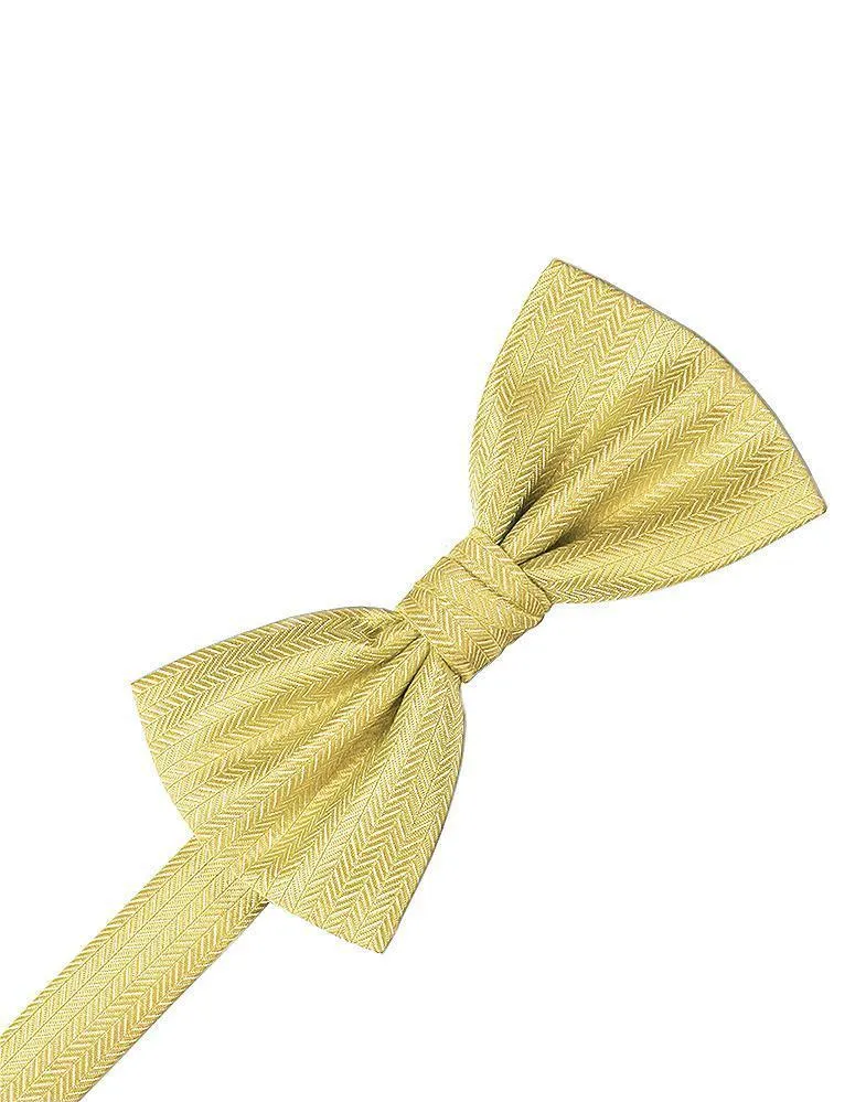 Buttercup Herringbone Kids Bow Tie