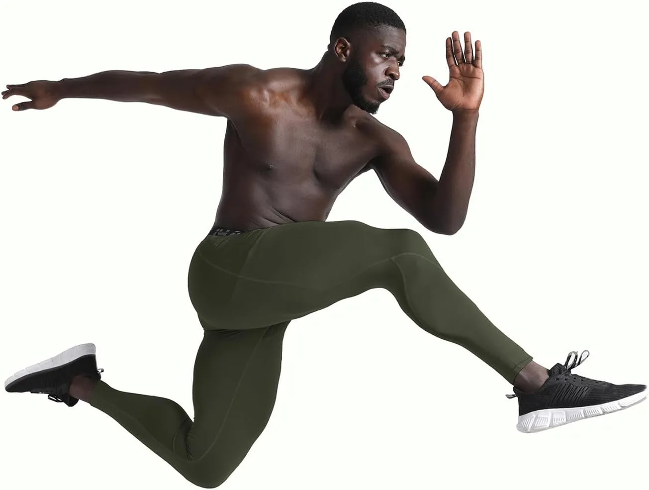 BUYJYA 3 or 5 Pack Men's Compression Pants Running Tights Workout Leggings Athletic Cool Dry Yoga Gym Clothes Gift