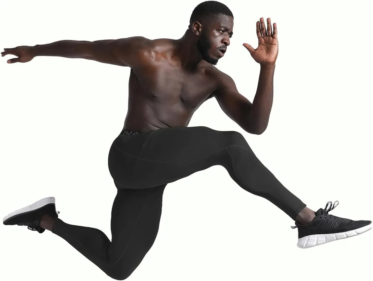 BUYJYA 3 or 5 Pack Men's Compression Pants Running Tights Workout Leggings Athletic Cool Dry Yoga Gym Clothes Gift