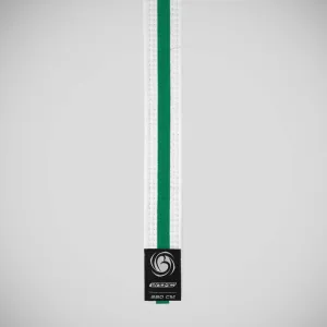 Bytomic Striped Polycotton Martial Arts Belt Pack of 10 White/Green