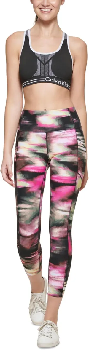 Calvin Klein Women's Printed High Waisted Leggings with Pockets