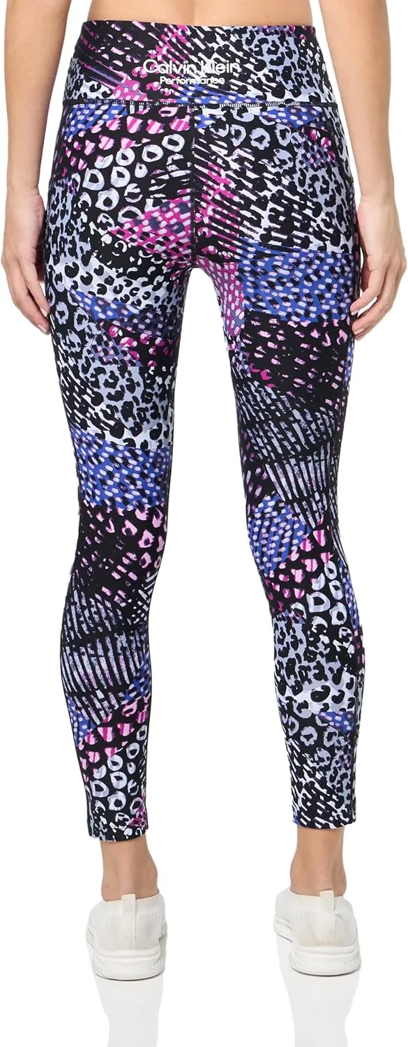 Calvin Klein Women's Printed High Waisted Leggings with Pockets