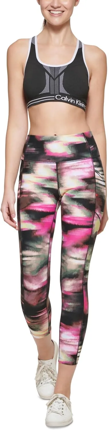 Calvin Klein Women's Printed High Waisted Leggings with Pockets