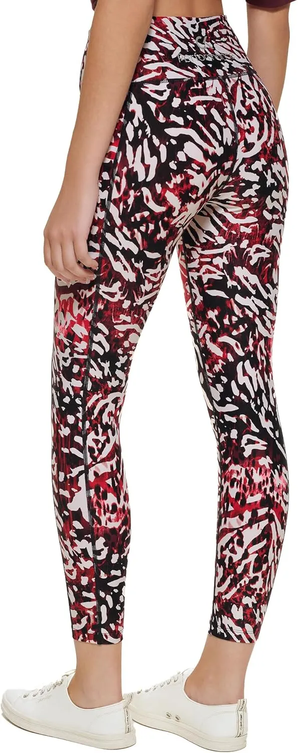 Calvin Klein Women's Printed High Waisted Leggings with Pockets