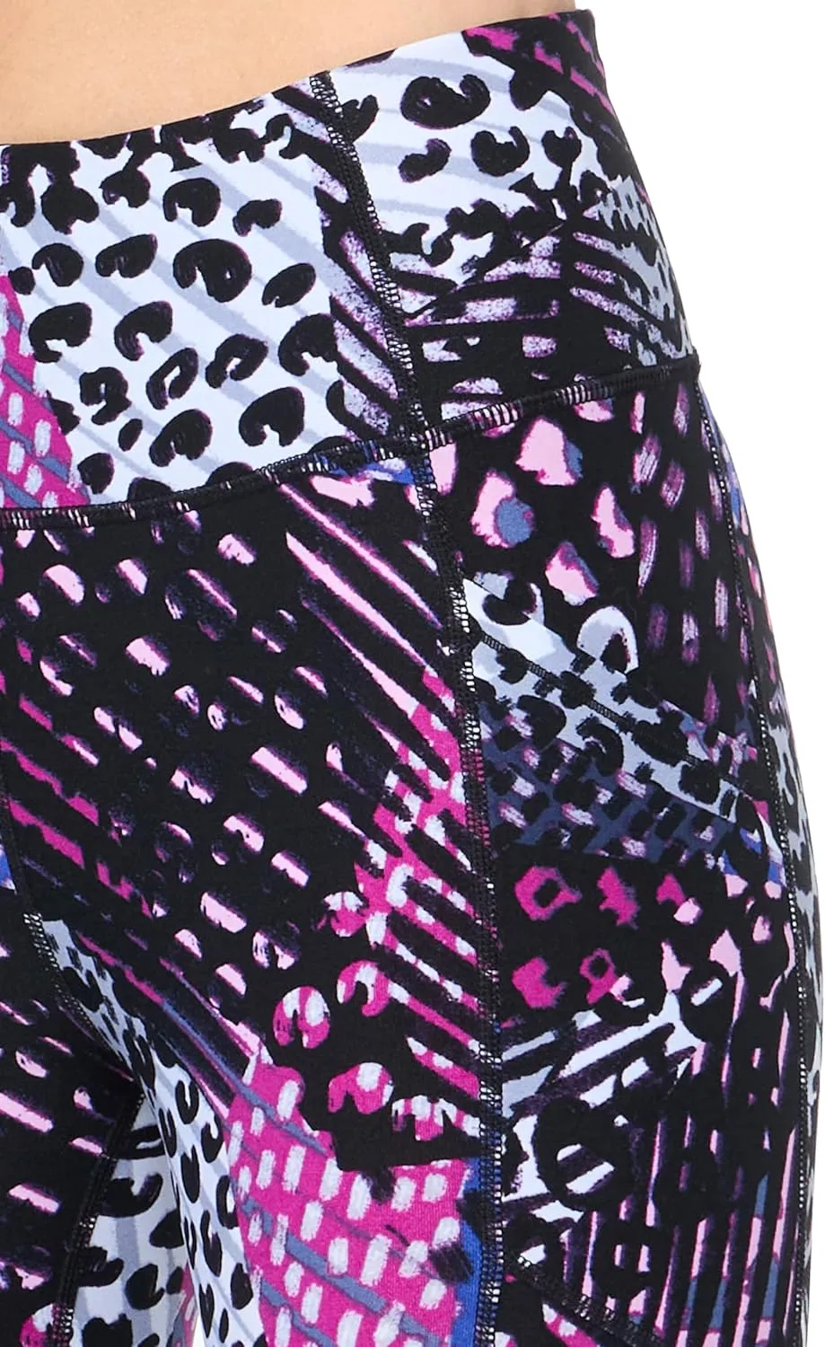 Calvin Klein Women's Printed High Waisted Leggings with Pockets