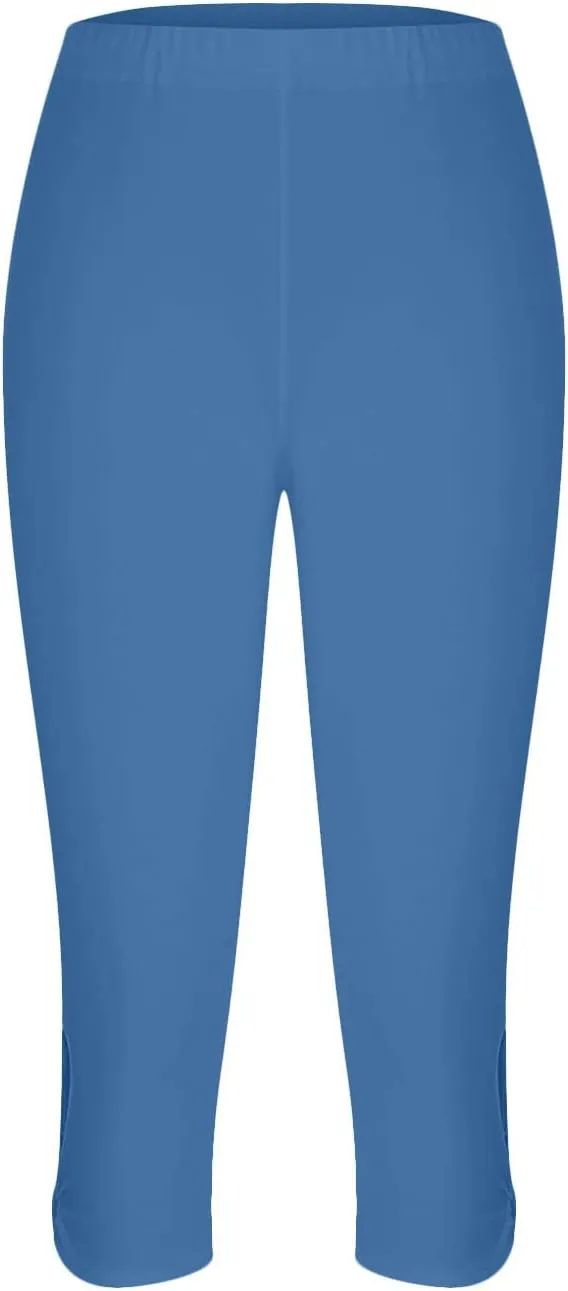 Capri Pants for Women Summer Dressy Comfy Stretchy Leggings Cropped High Waist Yoga Pants Workout Compression Pants