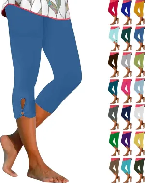 Capris Pants for Women 2025 Summer, High Waist Workout Compression Capris Leggings