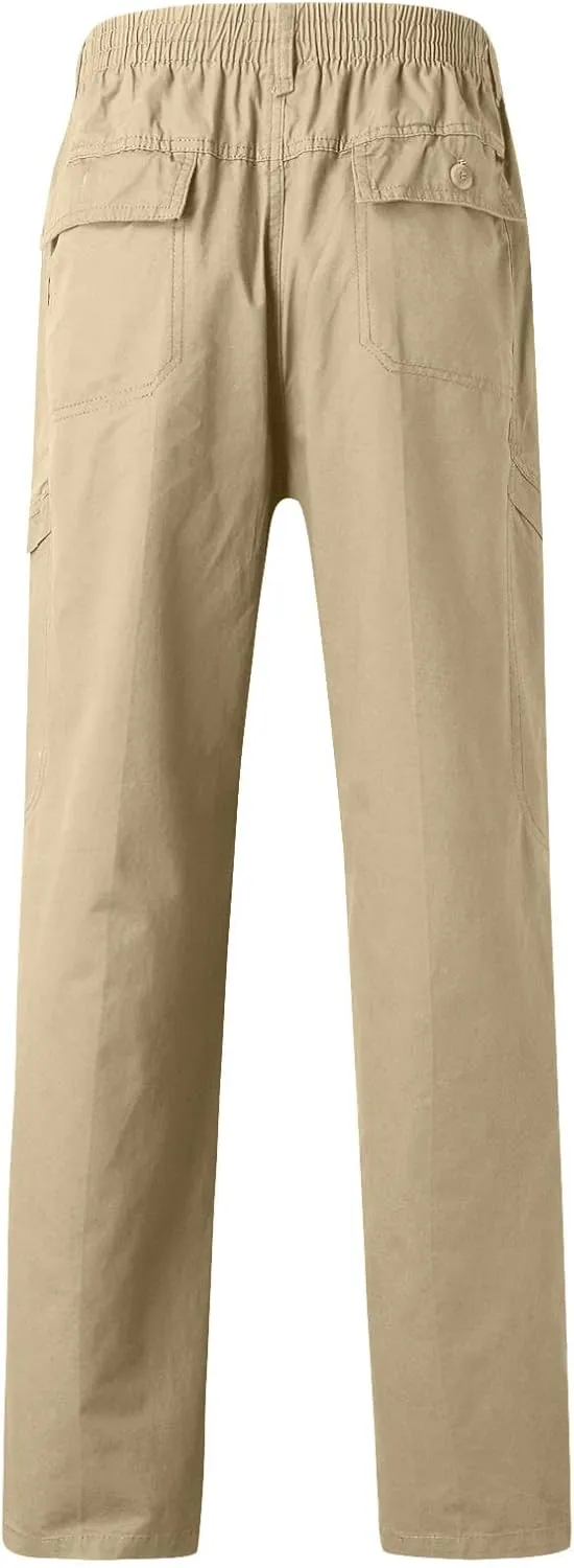 Cargo Pants for Men Big and Tall, Sweatpants Long Pants with Pockets Camping Pants Men Printed Overalls Casual Pocket