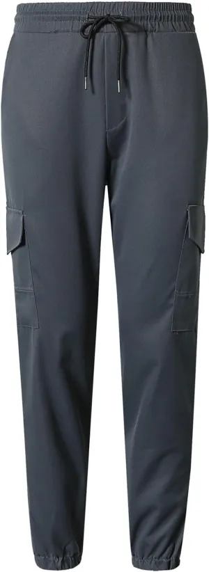 Cargo Pants for Men Casual Lightweight Jogger Elastic Waist Drawstring Sweatpants Athletic Hiking Pants with Pockets