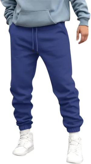 Cargo Pants for Men Joggers Pants Men's Heavyweight Cargo Fleece Sweatpants Stretch Elastic Waist Jogger Sport Pants