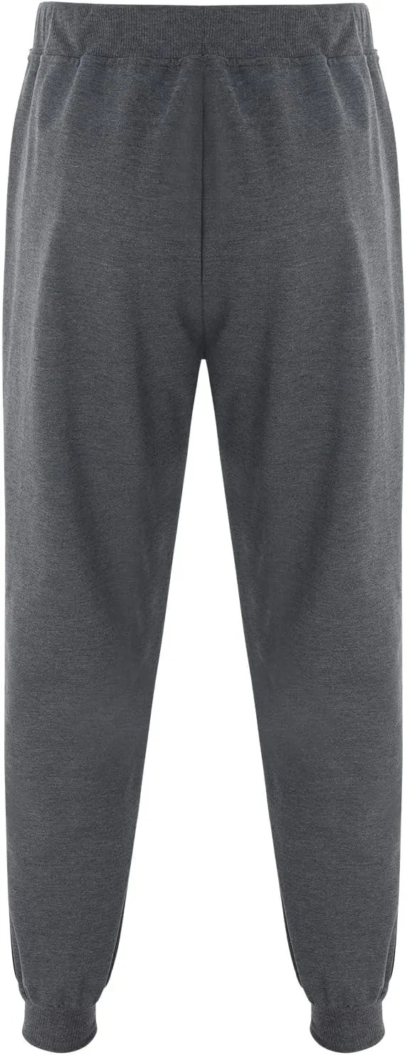 Cargo Pants for Men Work Drawstring Joggers with Pockets Men's Solid Fleece Heavyweight Cargo Pants Men's Slim Jogger