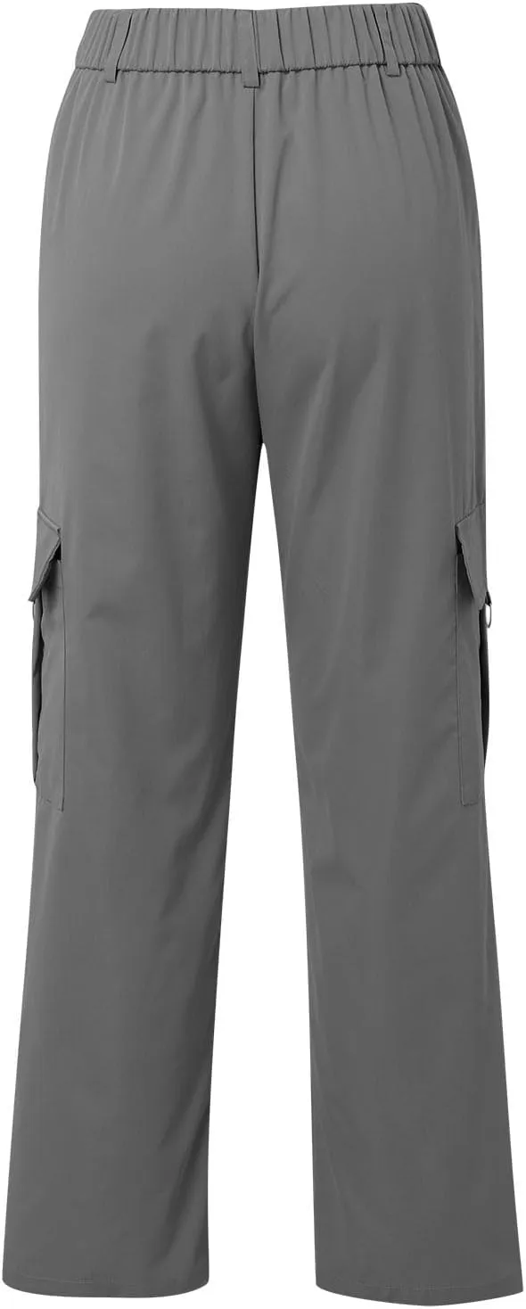 Cargo Pants for Women High Waisted Casual Hiking Streetwear Trousers with Pockets Y2k Straight Athletic Outdoor Pant
