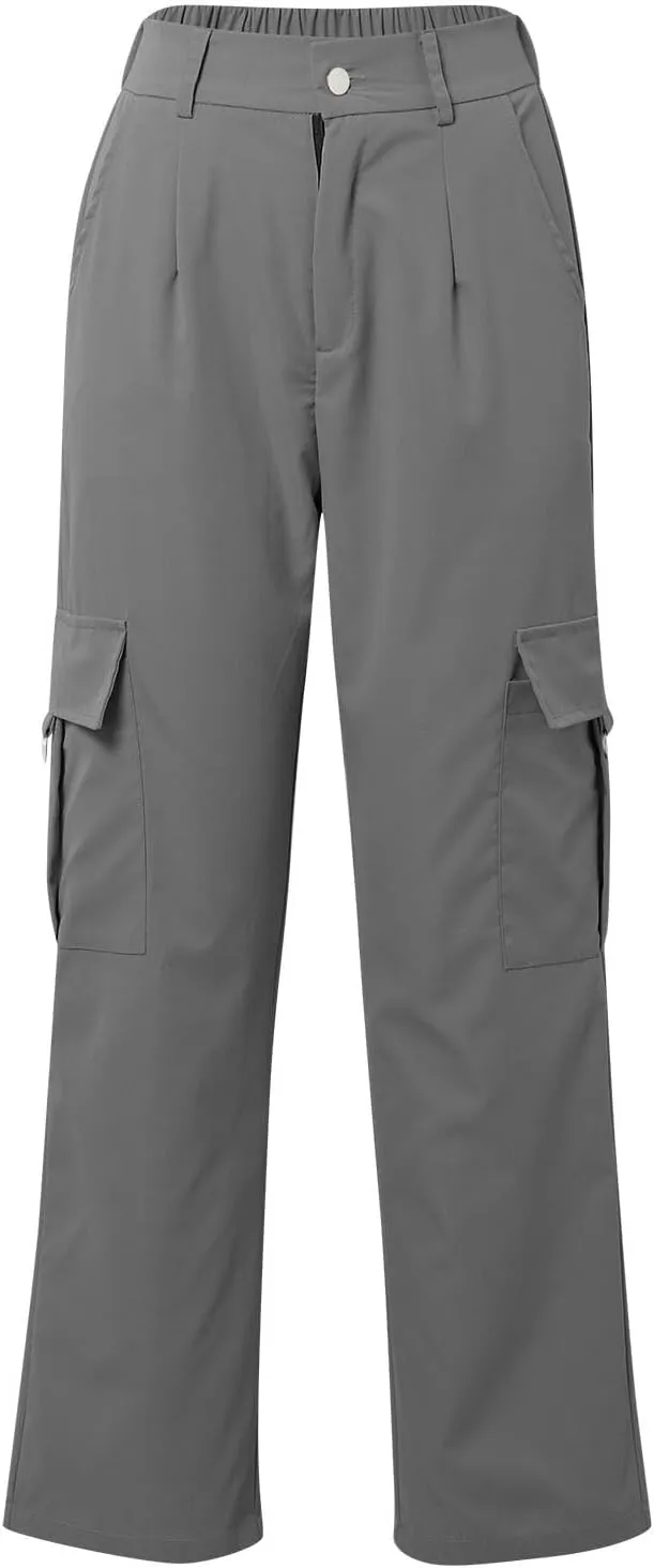 Cargo Pants for Women High Waisted Casual Hiking Streetwear Trousers with Pockets Y2k Straight Athletic Outdoor Pant