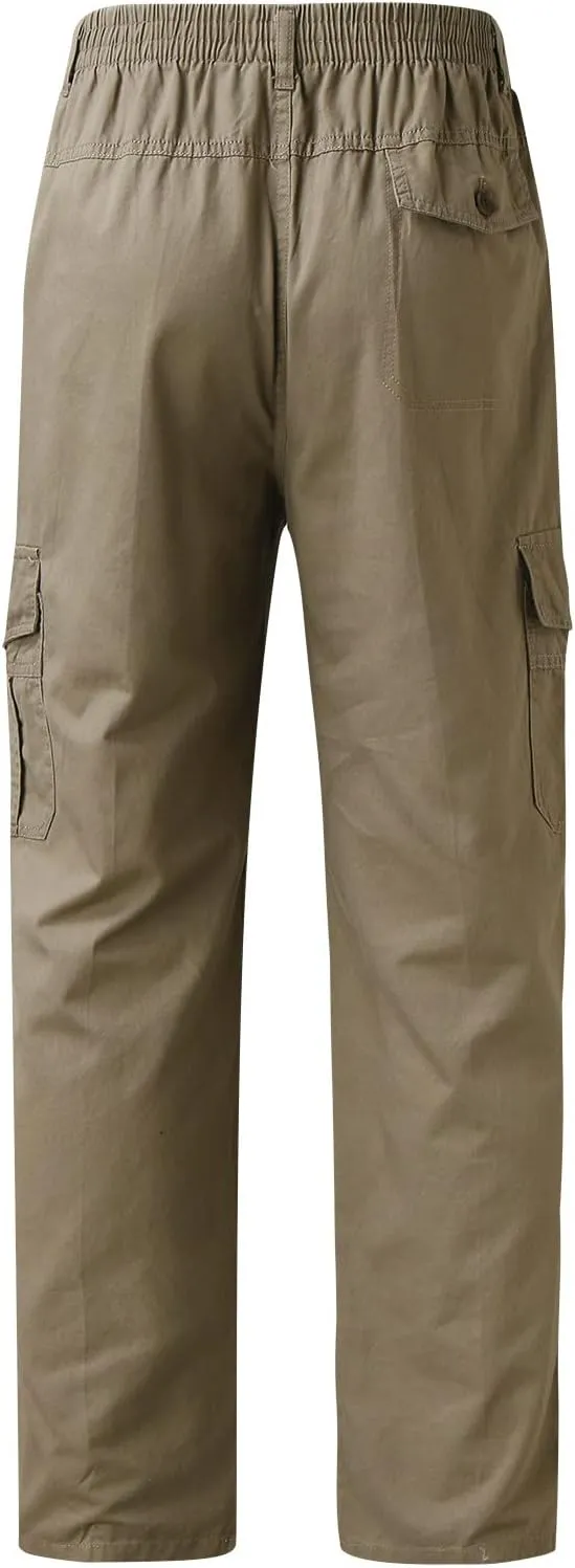 Cargo Sweatpants for Men Big and Tall Pockets Men's Winter Cargo Pants Thick Fleece Joggers Loose Sport Long Trousers