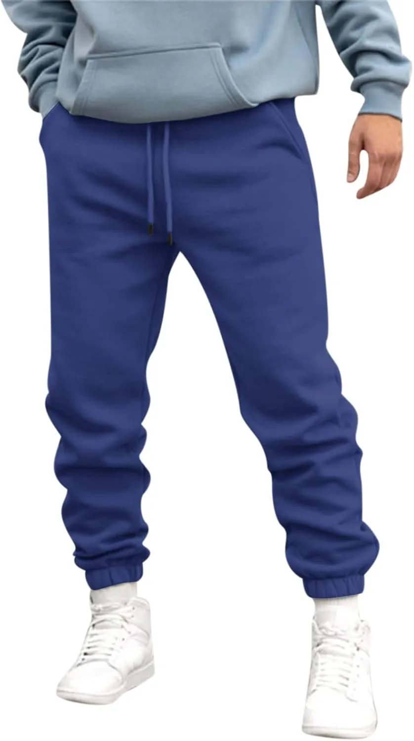 Cargo Trousers for Men Drawstring Trousers Plus Size Athletic Elastic Waist Drawstring Joggers Casual Closed Bottom