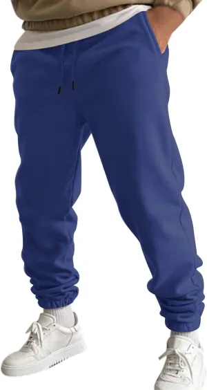 Cargo Trousers for Men Drawstring Trousers Plus Size Athletic Elastic Waist Drawstring Joggers Casual Closed Bottom