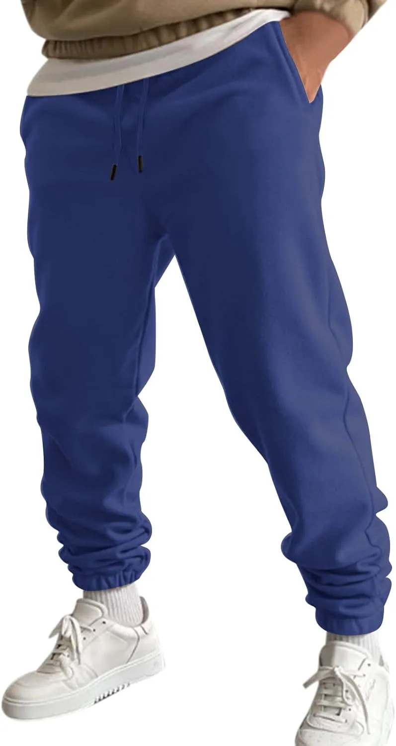 Cargo Trousers for Men Drawstring Trousers Plus Size Athletic Elastic Waist Drawstring Joggers Casual Closed Bottom