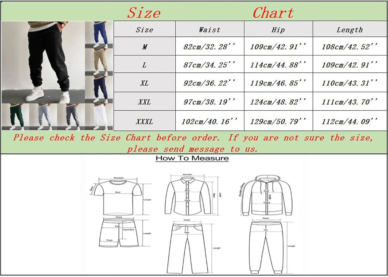 Cargo Trousers for Men Drawstring Trousers Plus Size Athletic Elastic Waist Drawstring Joggers Casual Closed Bottom