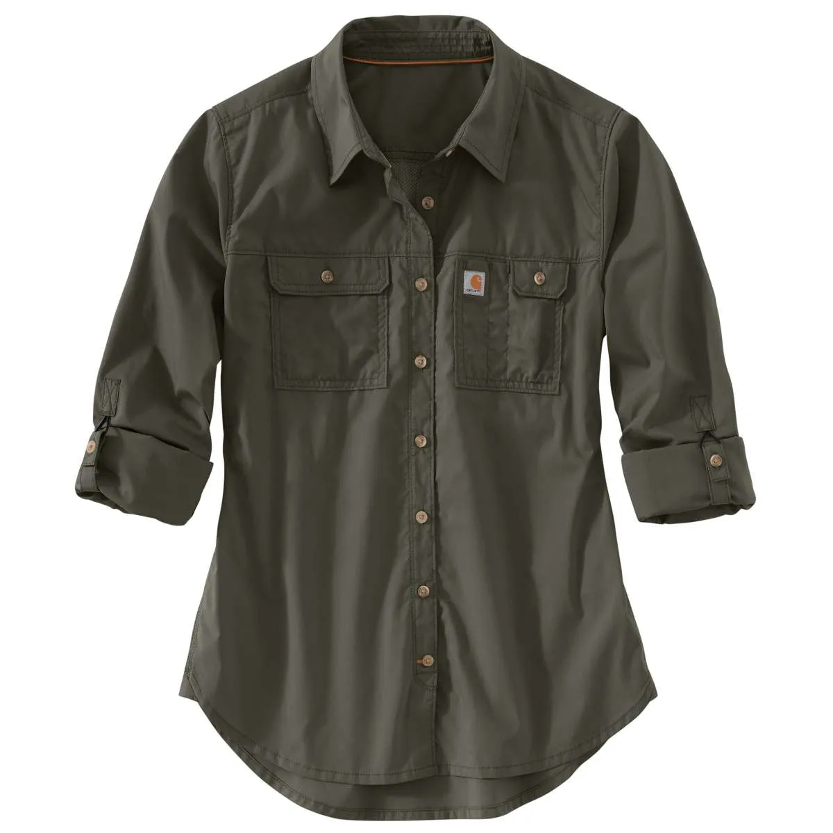 Carhartt Women's Olive Force Ridgefield Shirt