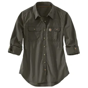 Carhartt Women's Olive Force Ridgefield Shirt
