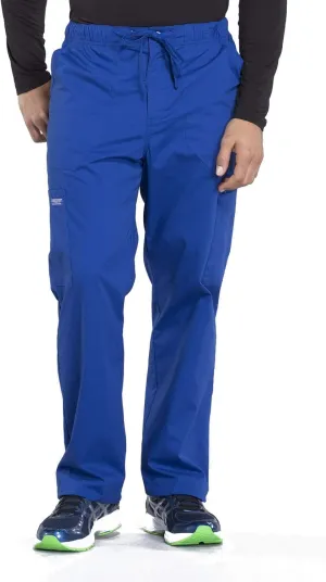 Cherokee Men's Scrub Pant Tapered Leg Fly Front Cargo Pant with 5 Pockets WW190