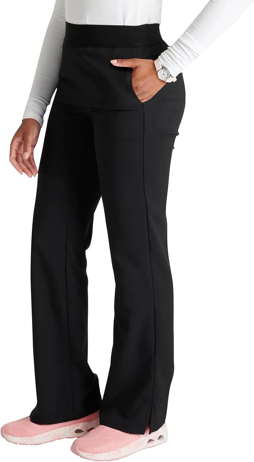 Cherokee Women's Scrub Pants, Mid-Rise Pull-On Straight Leg Bottom with 5 Pockets - CK136A
