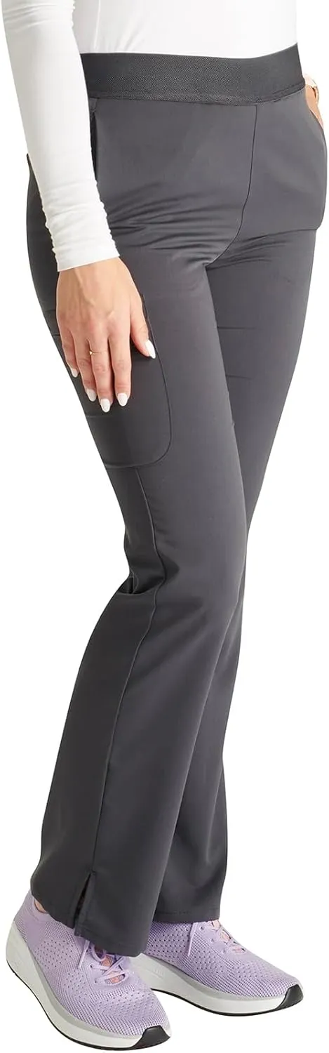 Cherokee Women's Scrub Pants, Mid-Rise Pull-On Straight Leg Bottom with 5 Pockets - CK136A