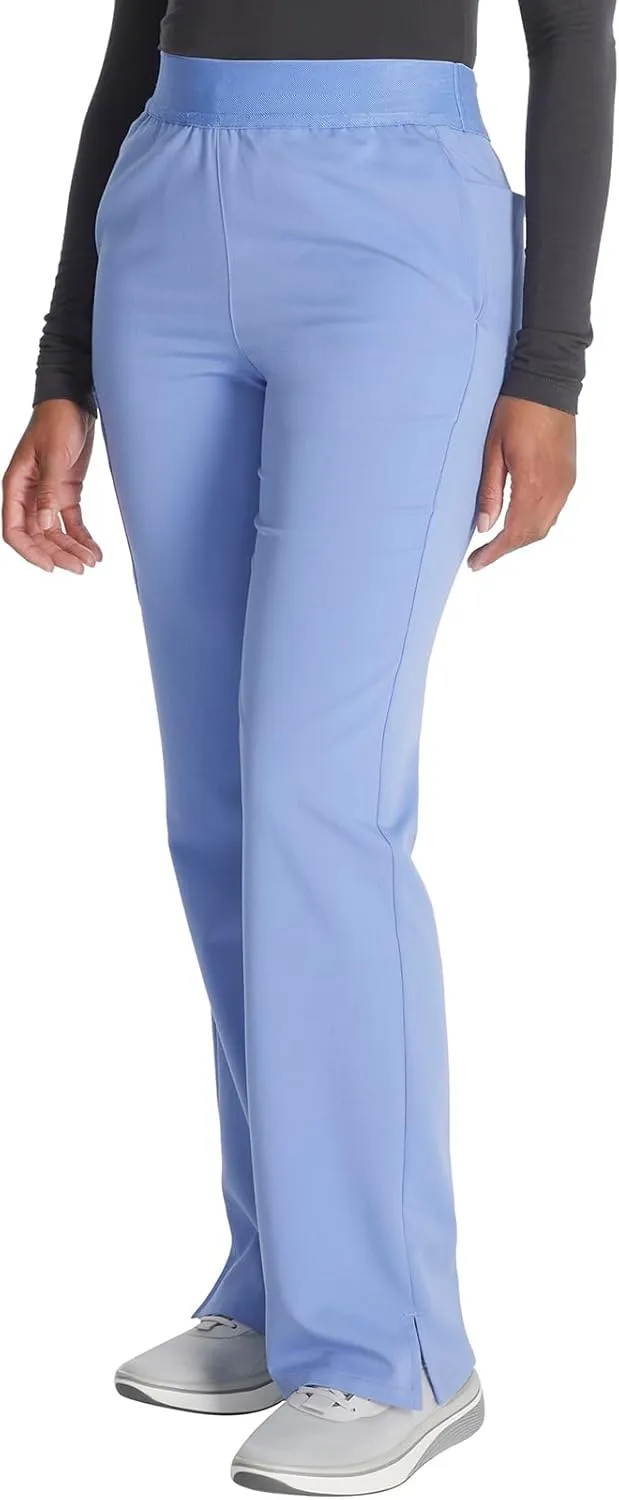 Cherokee Women's Scrub Pants, Mid-Rise Pull-On Straight Leg Bottom with 5 Pockets - CK136A