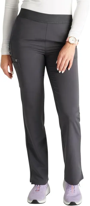Cherokee Women's Scrub Pants, Mid-Rise Pull-On Straight Leg Bottom with 5 Pockets - CK136A