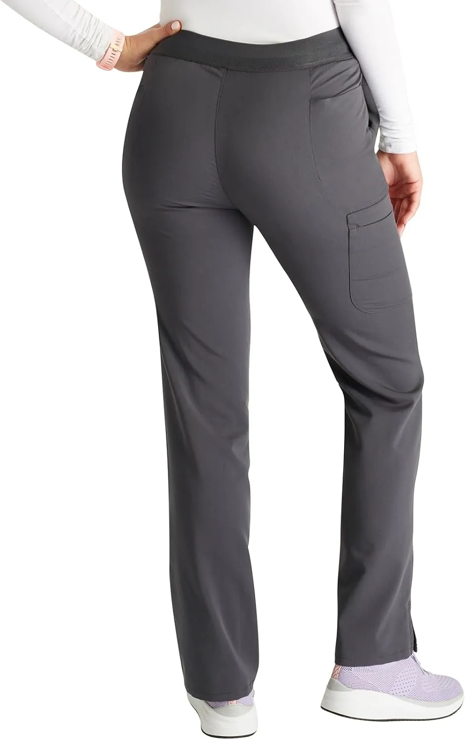 Cherokee Women's Scrub Pants, Mid-Rise Pull-On Straight Leg Bottom with 5 Pockets - CK136A