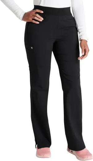 Cherokee Women's Scrub Pants, Mid-Rise Pull-On Straight Leg Bottom with 5 Pockets - CK136A