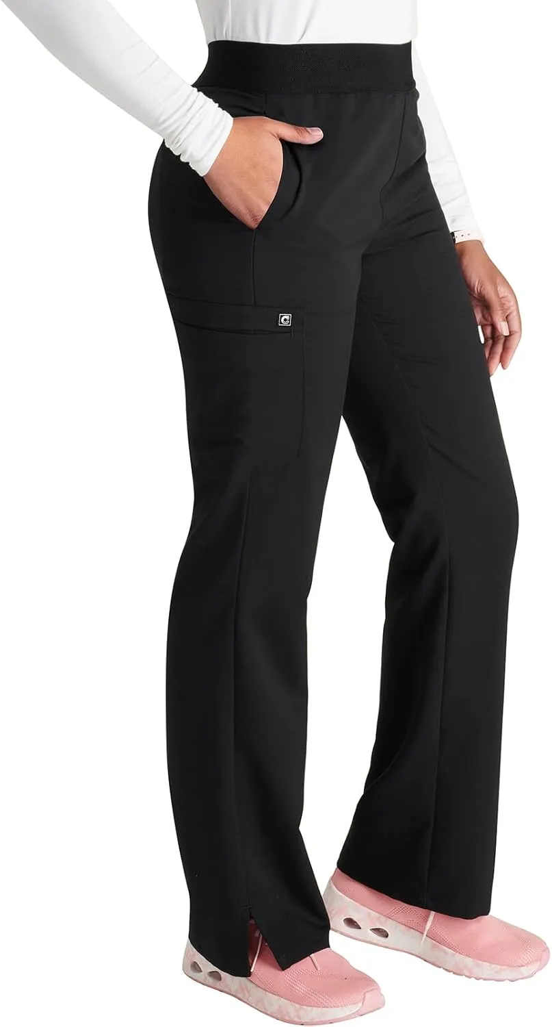 Cherokee Women's Scrub Pants, Mid-Rise Pull-On Straight Leg Bottom with 5 Pockets - CK136A
