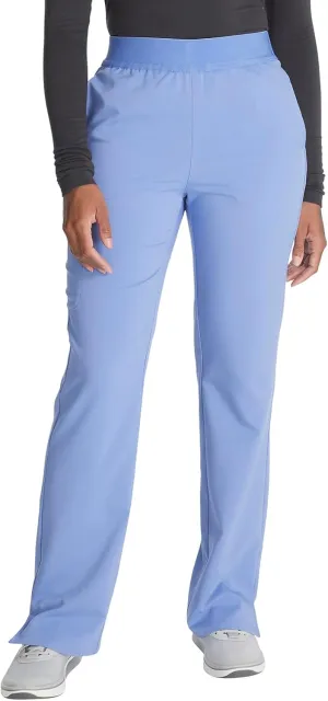 Cherokee Women's Scrub Pants, Mid-Rise Pull-On Straight Leg Bottom with 5 Pockets - CK136A