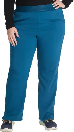 Cherokee Women's Scrub Pants, Mid-Rise Pull-On Straight Leg Bottom with 5 Pockets - CK136A