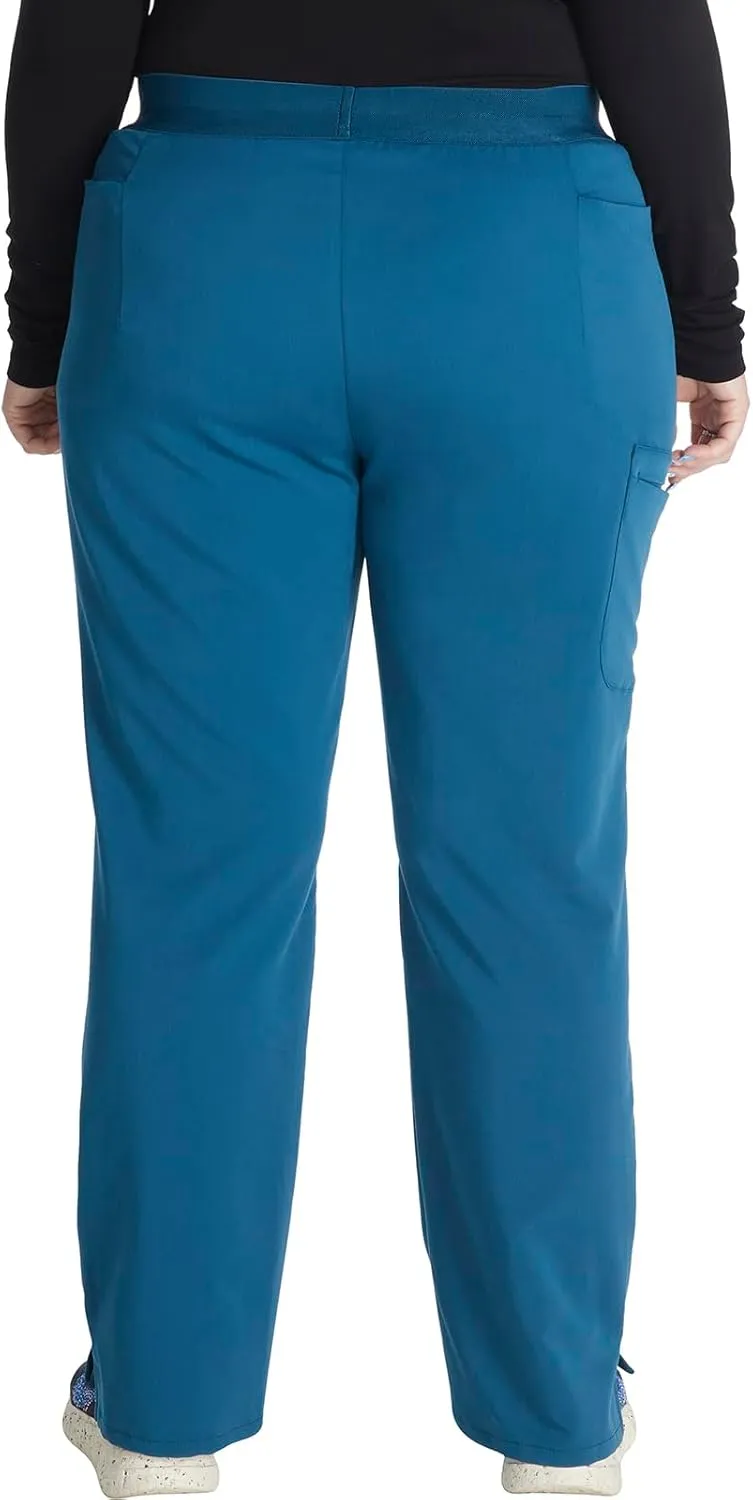 Cherokee Women's Scrub Pants, Mid-Rise Pull-On Straight Leg Bottom with 5 Pockets - CK136A