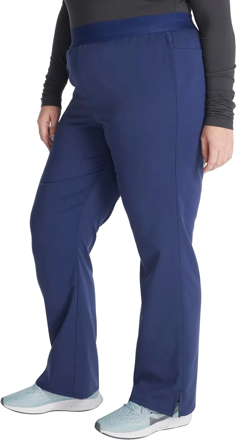 Cherokee Women's Scrub Pants, Mid-Rise Pull-On Straight Leg Bottom with 5 Pockets - CK136A