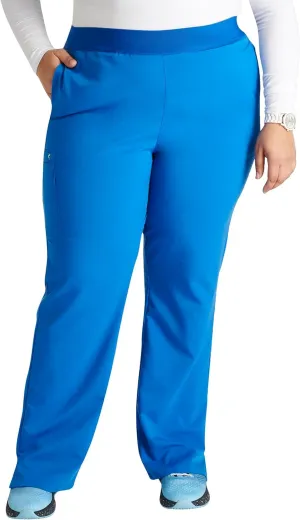 Cherokee Women's Scrub Pants, Mid-Rise Pull-On Straight Leg Bottom with 5 Pockets - CK136A