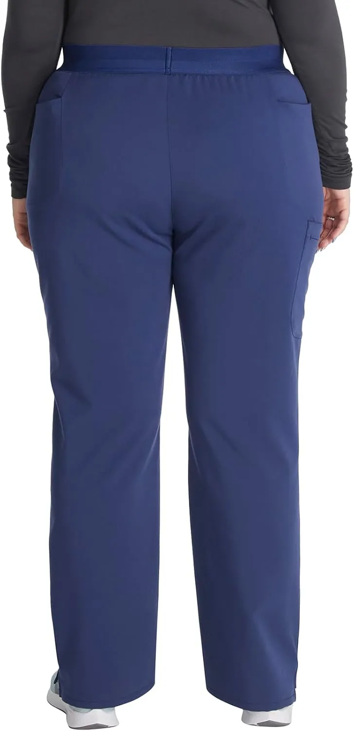 Cherokee Women's Scrub Pants, Mid-Rise Pull-On Straight Leg Bottom with 5 Pockets - CK136A