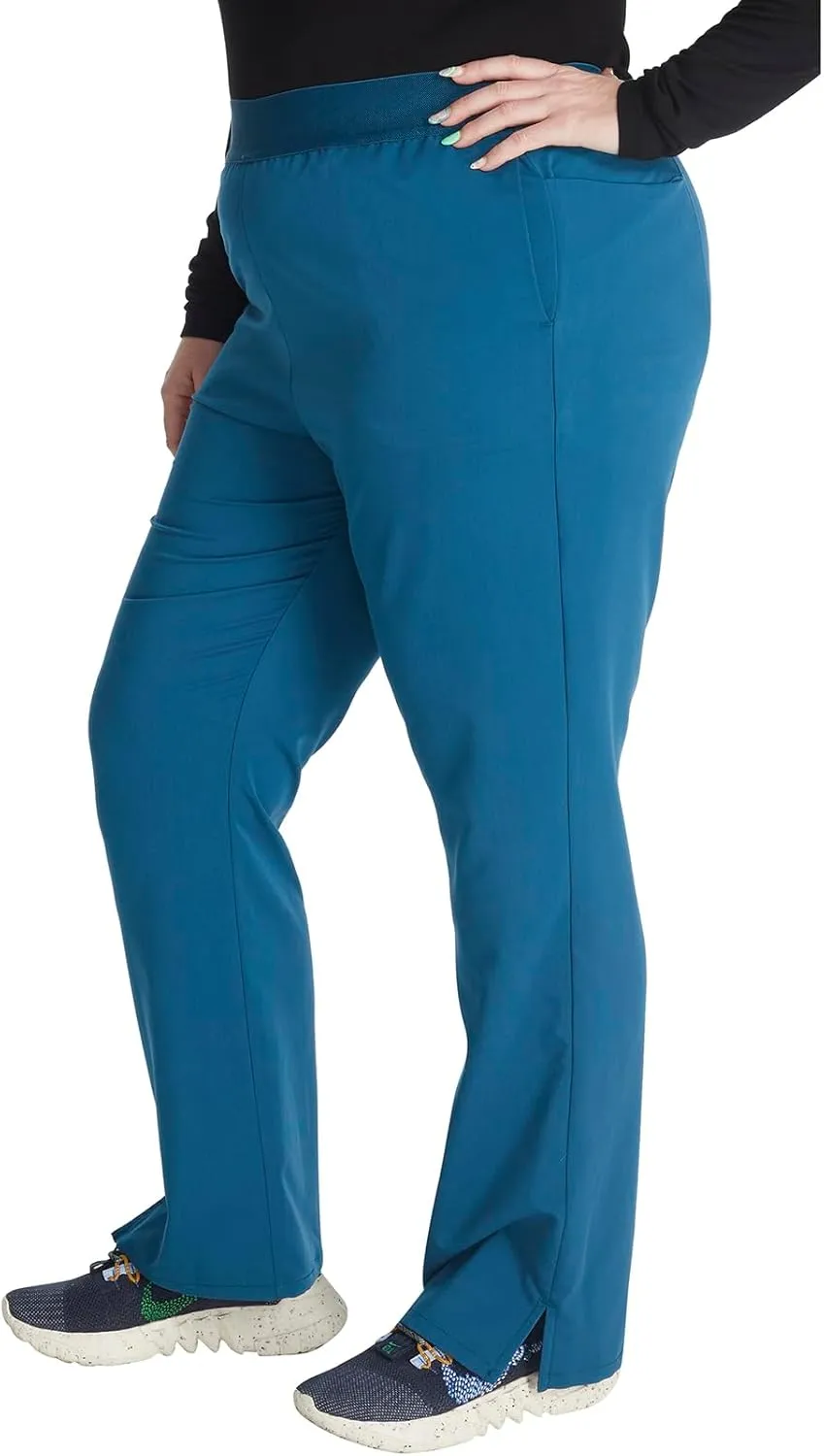 Cherokee Women's Scrub Pants, Mid-Rise Pull-On Straight Leg Bottom with 5 Pockets - CK136A