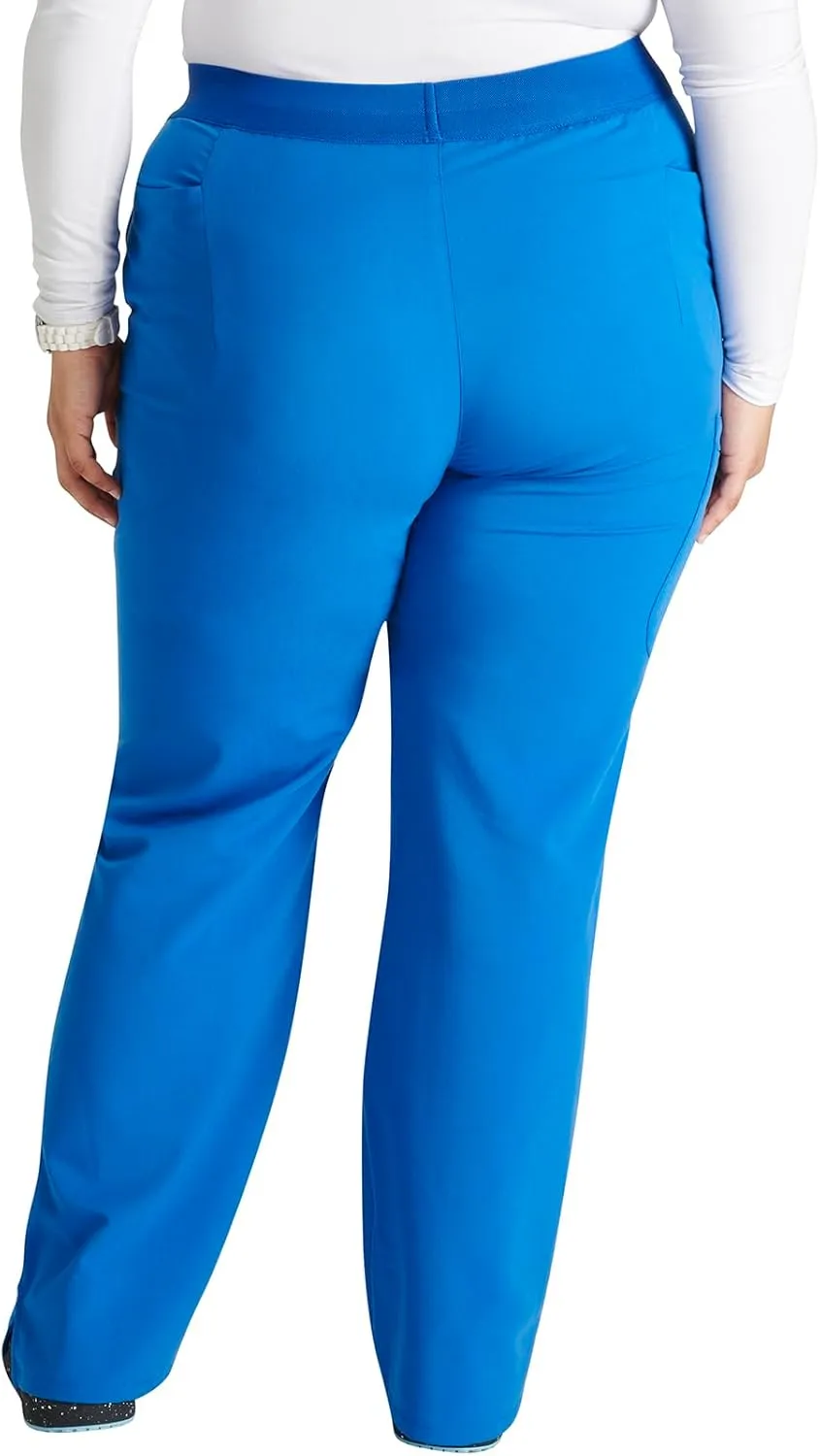 Cherokee Women's Scrub Pants, Mid-Rise Pull-On Straight Leg Bottom with 5 Pockets - CK136A