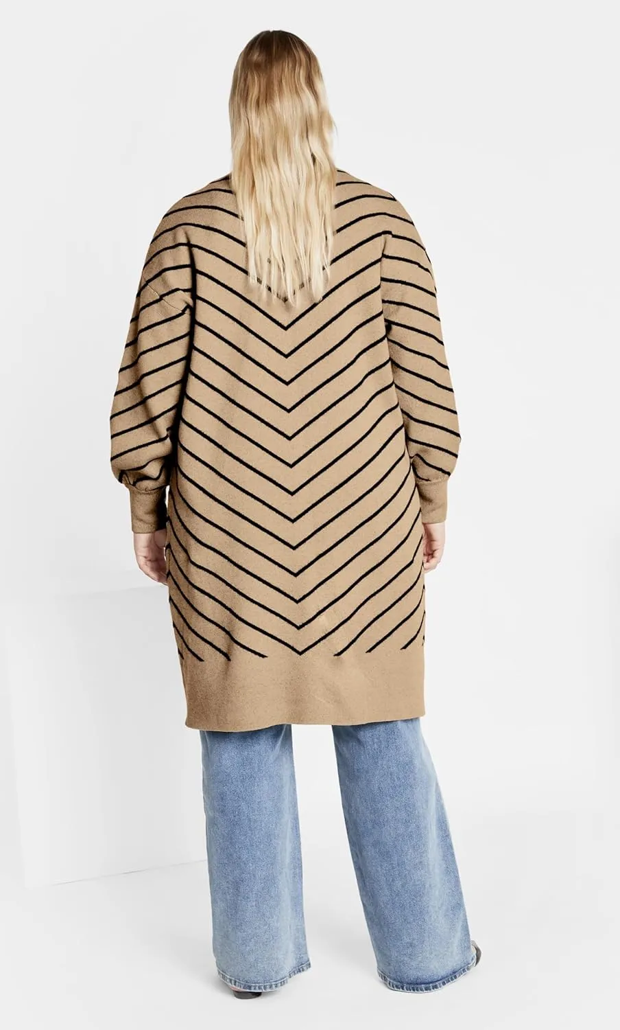 City Chic Women's Citychic Plus Size Cardi Stripe Ivy