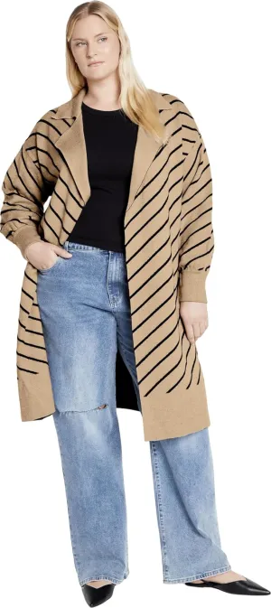 City Chic Women's Citychic Plus Size Cardi Stripe Ivy